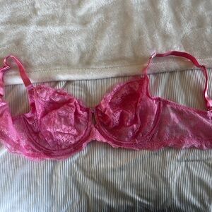 Victoria's Secret Vibrant Pink Lace Bra